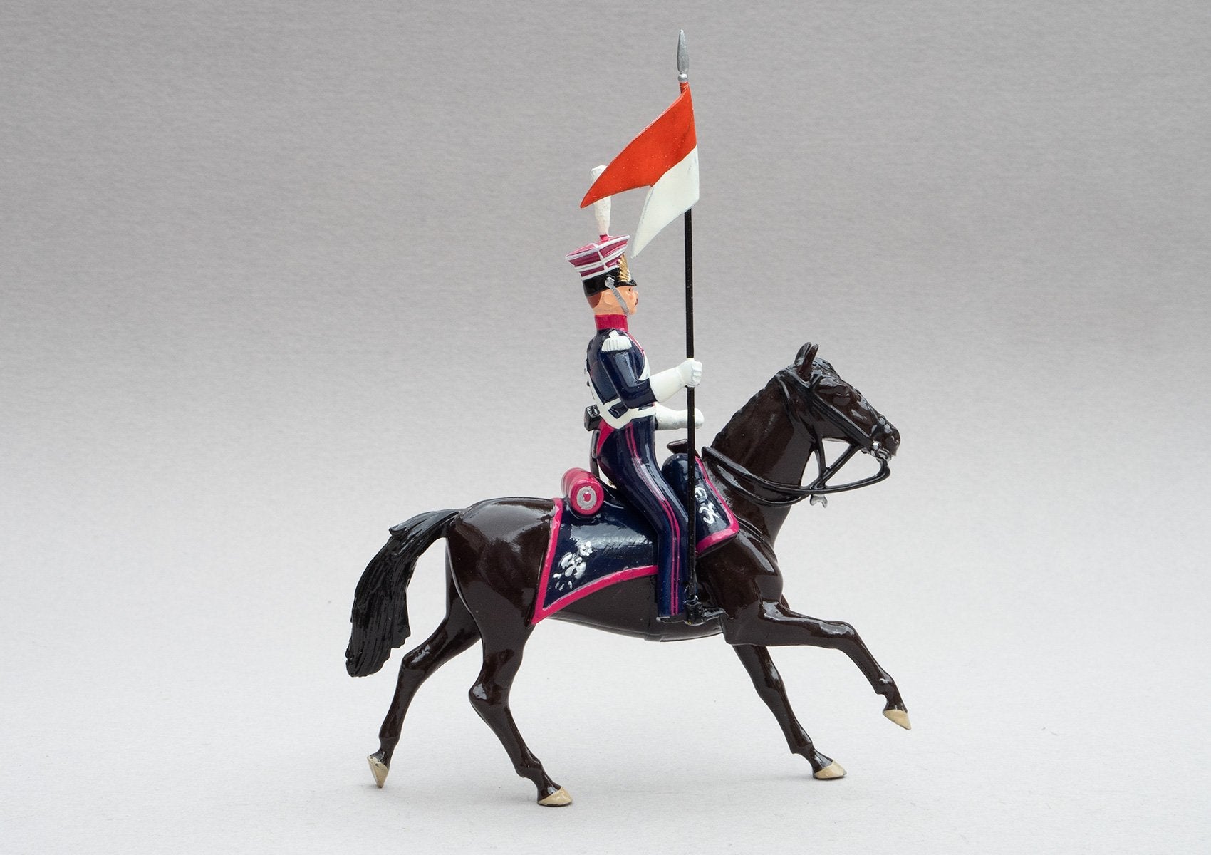 Set 102 Polish Lancers | Cavalry | Napoleonic Wars | Single light horse with mounted lancer | Waterloo | © Imperial Productions | Sculpt by David Cowe
