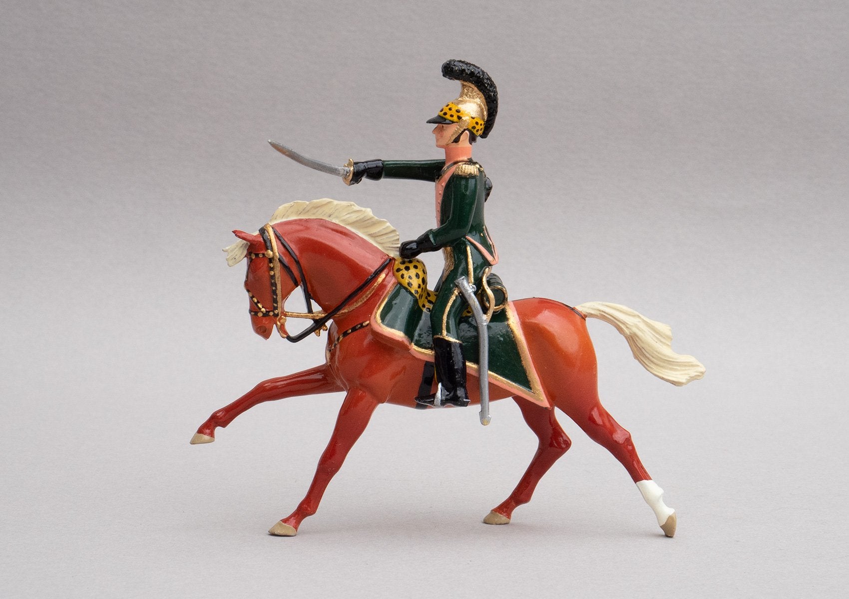 Set 132 Officer 3rd Chevau-Legers Lancers | French Cavalry | Napoleonic Wars | Single mounted officer on flaxen chestnut horse | Waterloo | © Imperial Productions | Sculpt by David Cowe