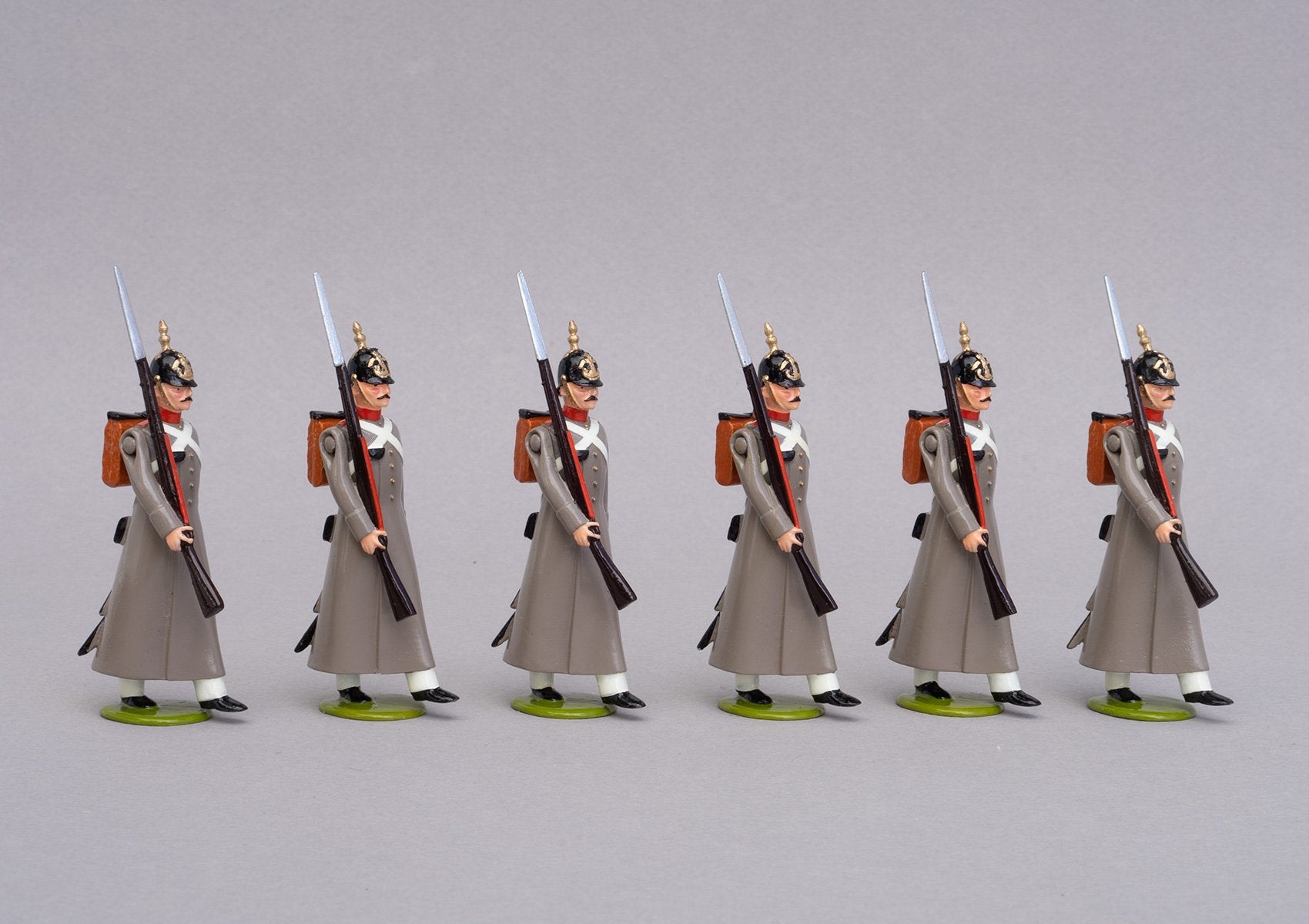 Set 72a Russian Line Infantry 1854 | Russian | Crimean War | Six men marching | Balaclava, Sevastapol, Alma | © Imperial Productions | Sculpt by David Cowe