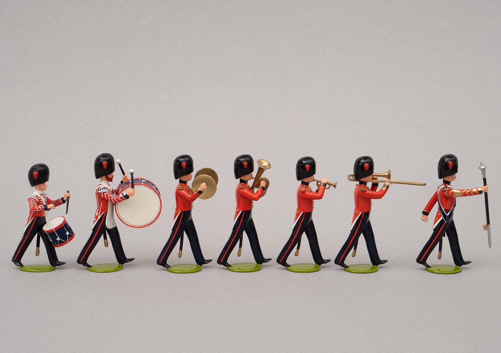 Set 99 Band of the Coldstream Guards 1854 | British Infantry | Crimean War | Seven bandsmen, drum major, two trombones, two drummers, one symbols, one euphonium | Balaclava, Sevastapol, Alma | © Imperial Productions | Sculpt by David Cowe