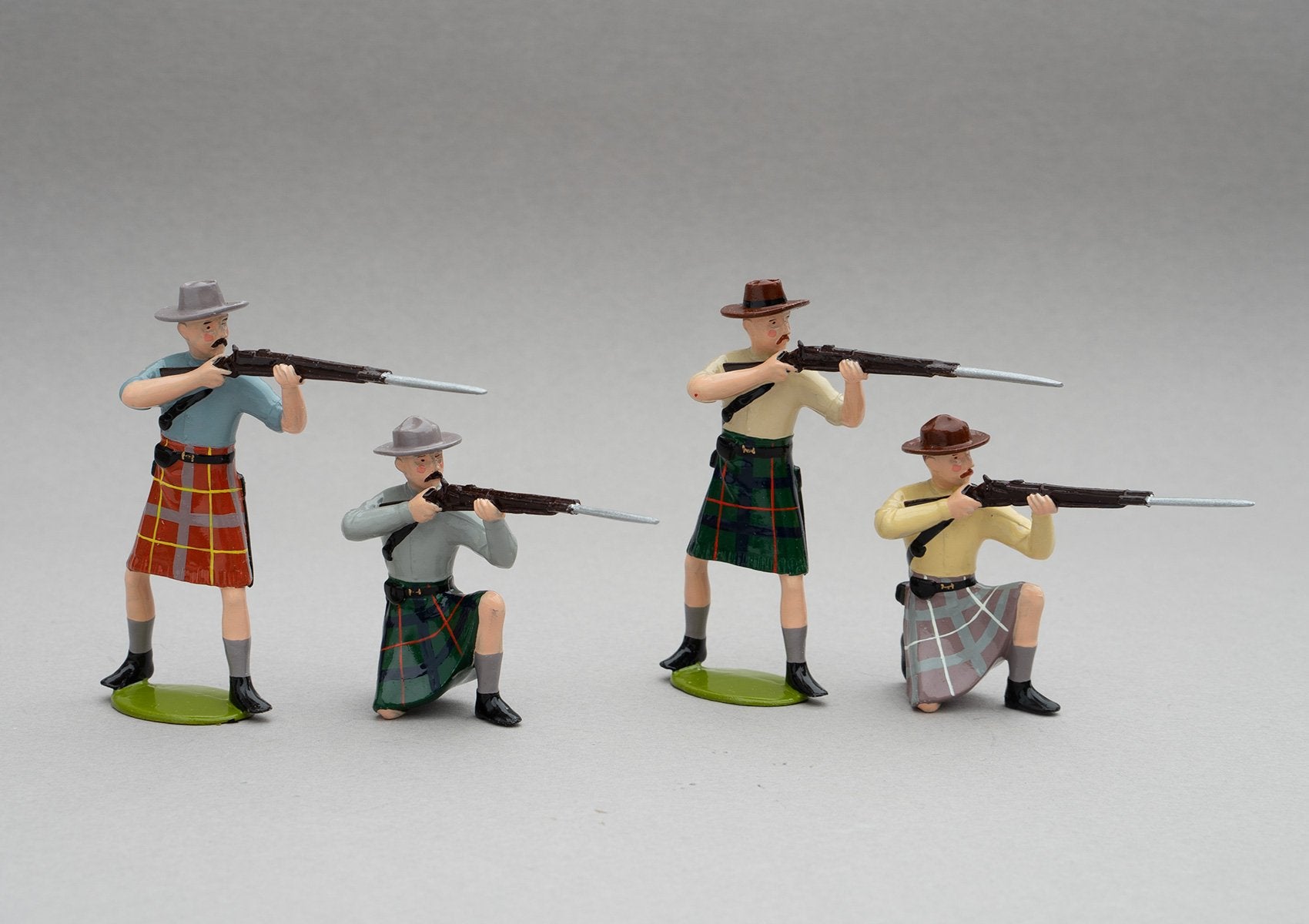 Set NZ5 NZ Armed Constabulary, 1870 | NZ Infantry | New Zealand | Set of four men | New Zealand Wars. Hauhau, Te Kooti, Bay of Plenty, Taupo, East Coast, Taranaki, Waikato. | © Imperial Productions | Sculpt by David Cowe