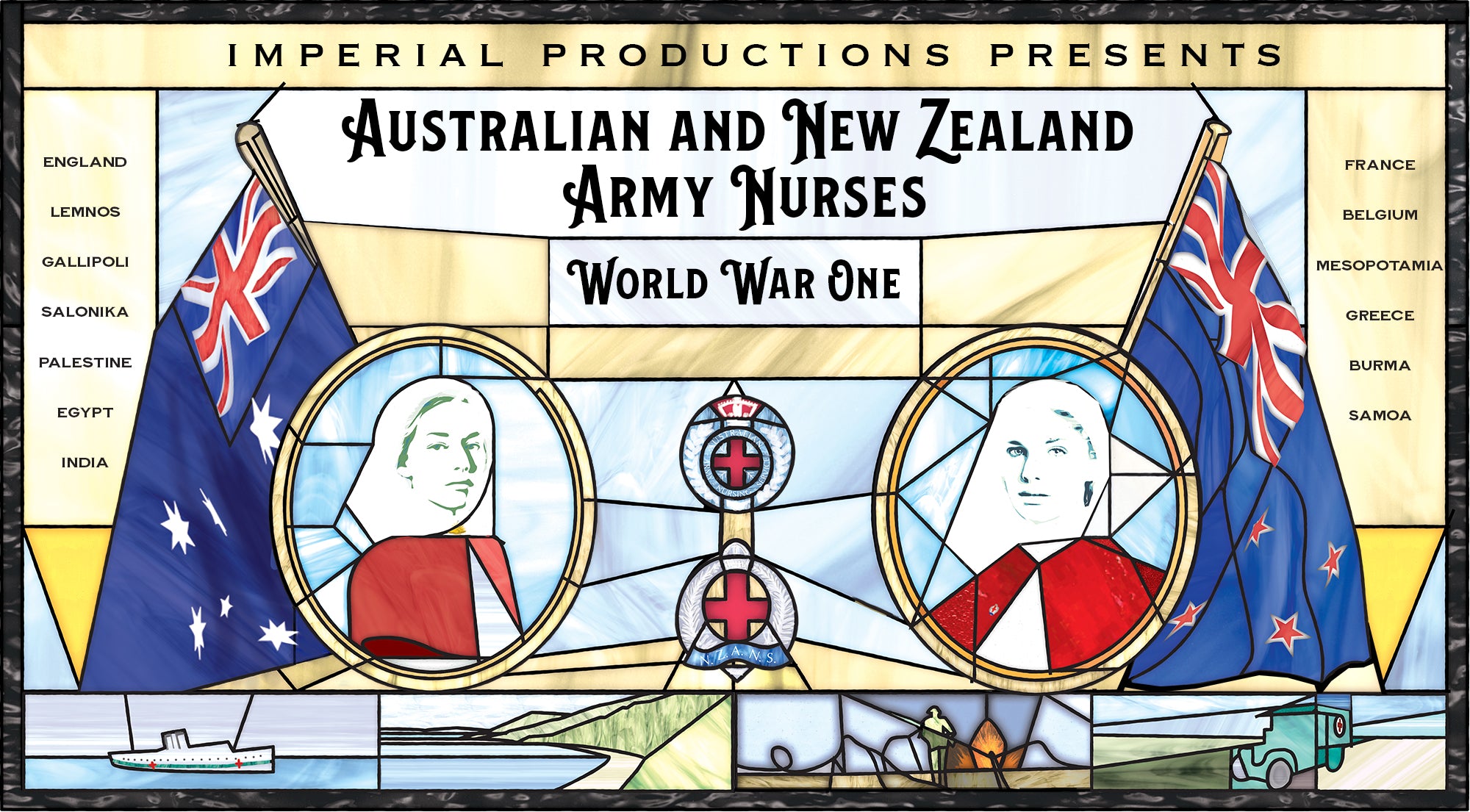Australian and New Zealand Army Nurses WW1 Label