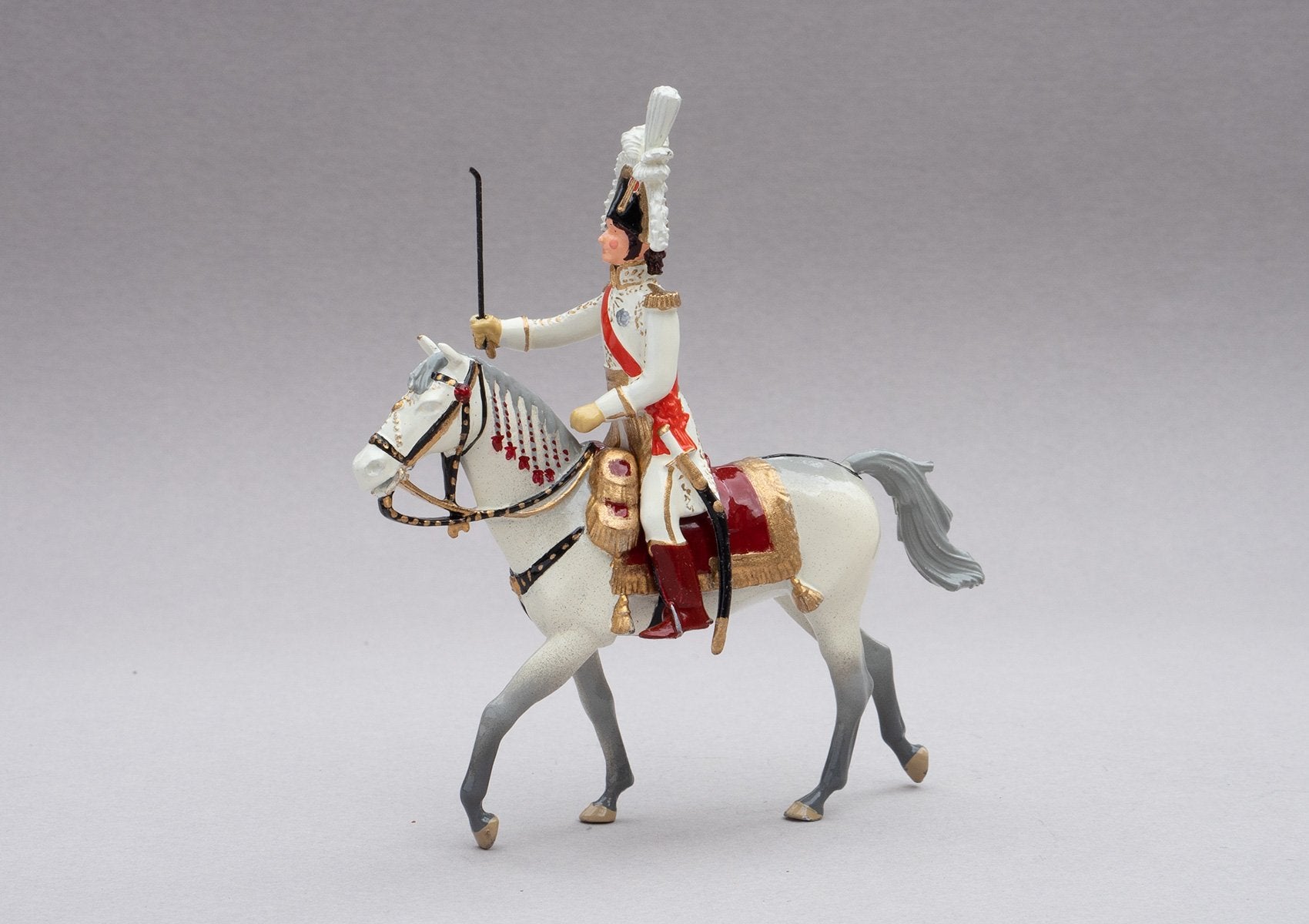 Set 127 Marshal Joachim Murat | French | Napoleonic Wars | Marshall of France King of Naples. Single mounted figure on grey horse | Waterloo | © Imperial Productions | Sculpt by David Cowe
