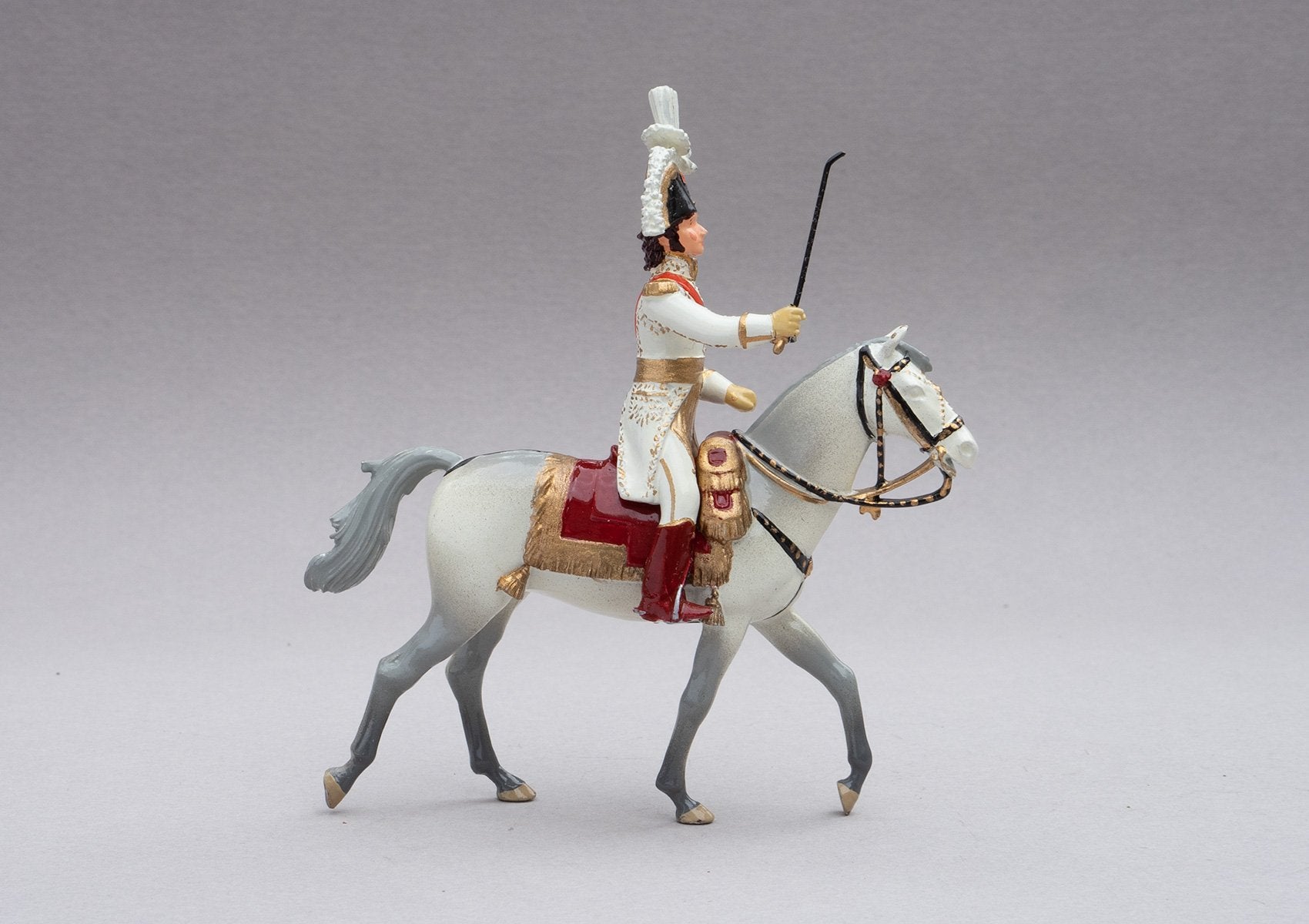 Set 127 Marshal Joachim Murat | French | Napoleonic Wars | Marshall of France King of Naples. Single mounted figure on grey horse | Waterloo | © Imperial Productions | Sculpt by David Cowe