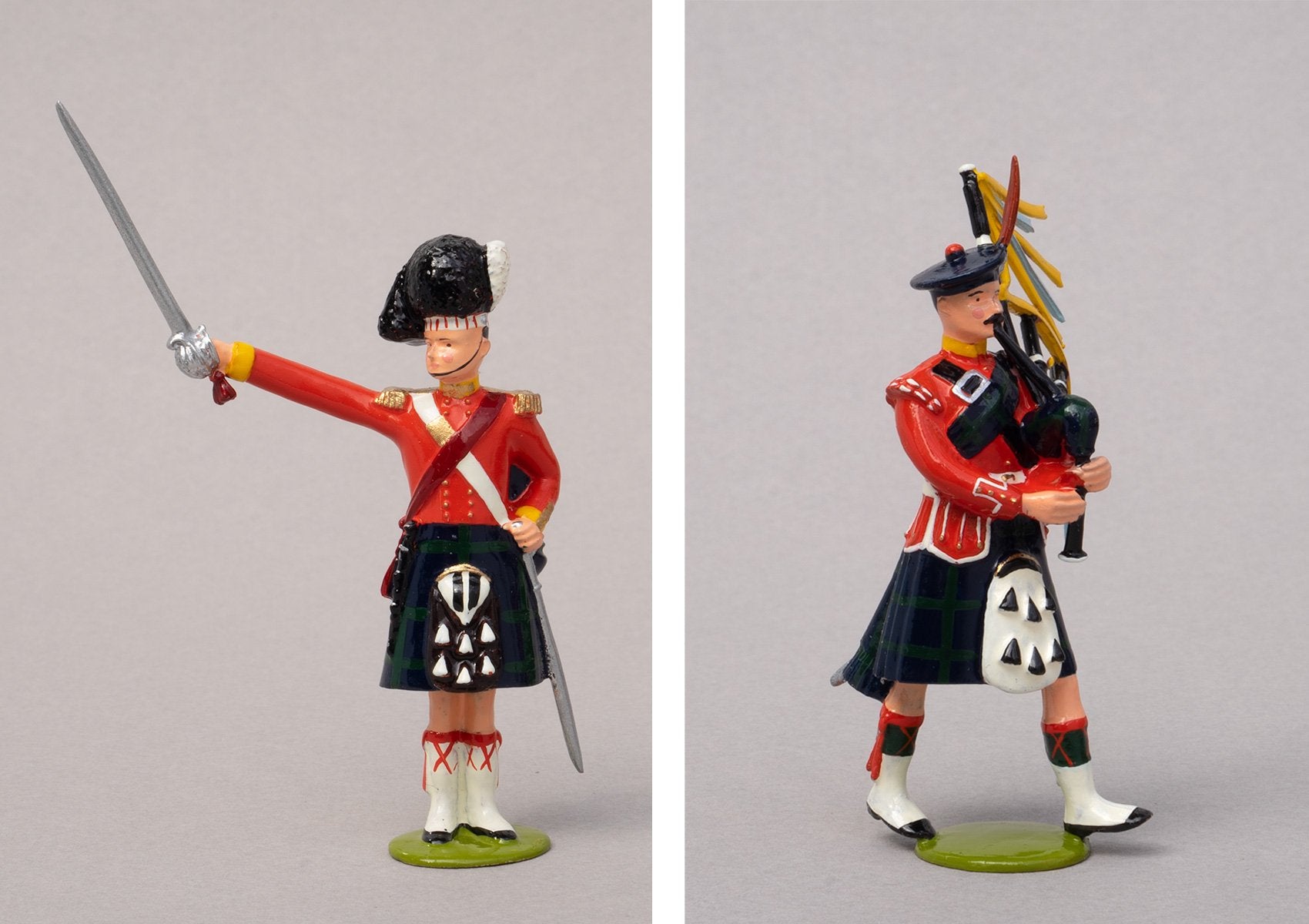 Set 80 The Thin Red Line 1854 | British Infantry | Crimean War | 93rd (Sutherland) Highlanders. Officer and piper. | Balaclava, Sevastapol, Alma | © Imperial Productions | Sculpt by David Cowe