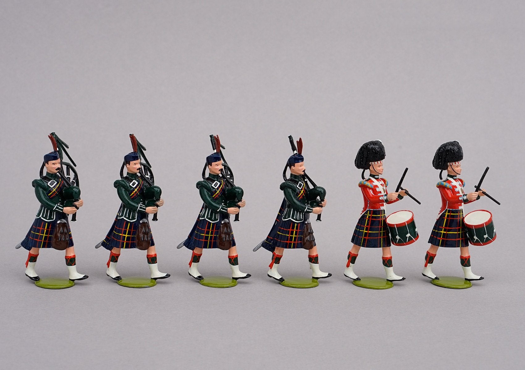 Set 81a Pipe Band Cameron Highlanders 1854 | British Infantry | Crimean War | Highland bandsmen. Two drummers and four pipers | Balaclava, Sevastapol, Alma | © Imperial Productions | Sculpt by David Cowe