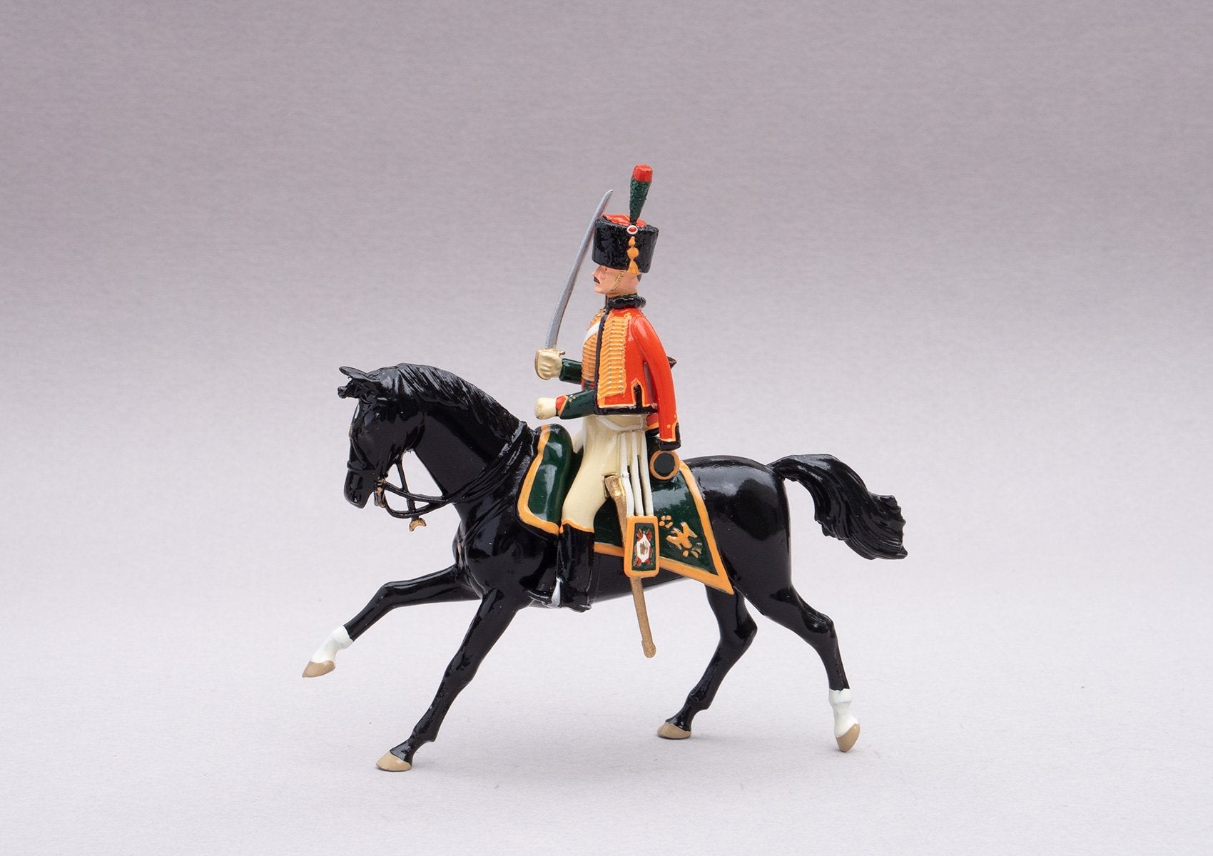 Set 95 Chasseurs à Cheval | French Cavalry | Napoleonic Wars | Single mounted figure with carbine and sabre | Waterloo | © Imperial Productions | Sculpt by David Cowe