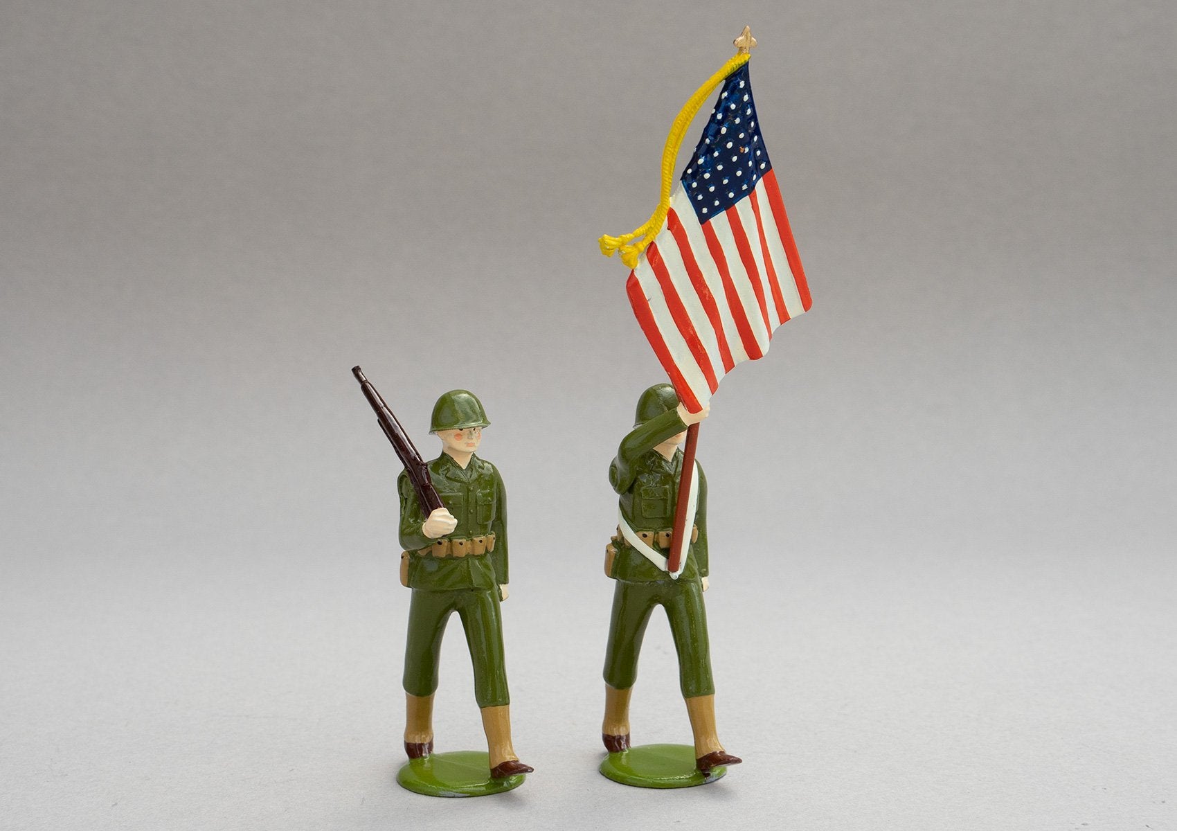 Set X2 Marine Colour Guard, WWII | US Navy Infantry | Officers & Men | US Stars and Stripes colors | WW2 | © Imperial Productions | Sculpt by David Cowe